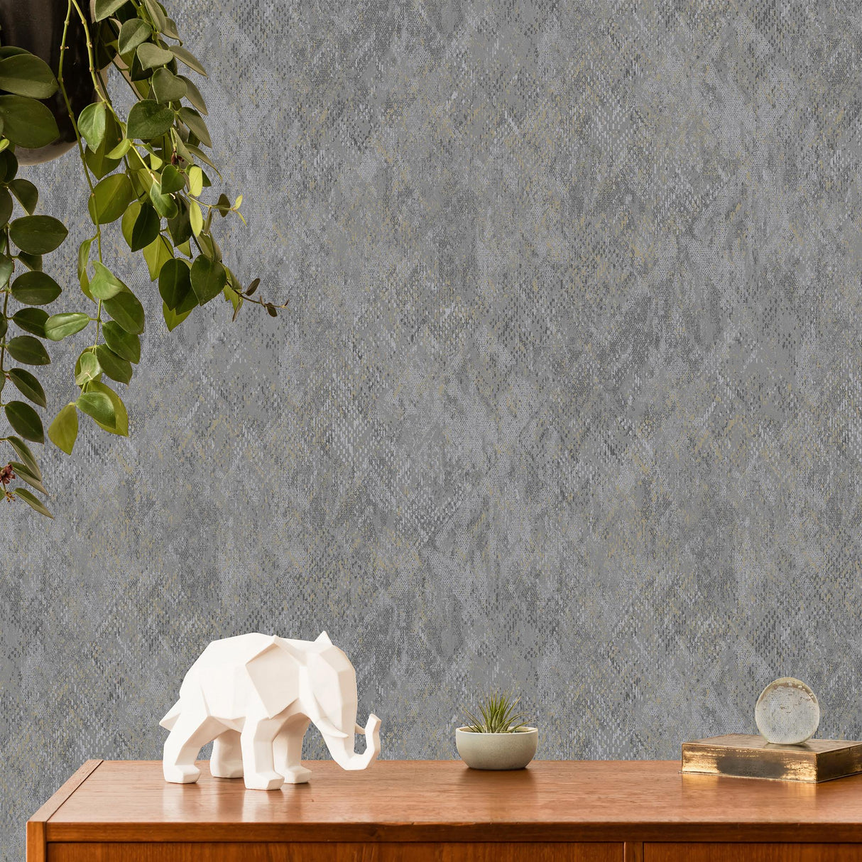 DecoratorsBest Python Diamond Texture Dark Grey Wallpaper