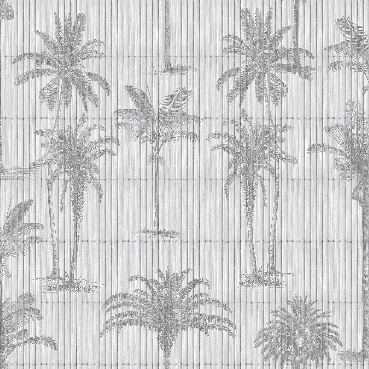 DecoratorsBest Vintage Palm Grove Light Grey Wallpaper
