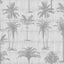DecoratorsBest Vintage Palm Grove Light Grey Wallpaper
