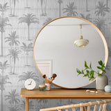 DecoratorsBest Vintage Palm Grove Light Grey Wallpaper