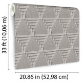 DecoratorsBest Rope Weave Diamond Light Grey Wallpaper