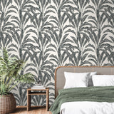 DecoratorsBest Luxe Tropical Palm Grey & Cream Wallpaper