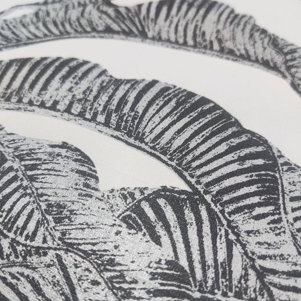 DecoratorsBest Luxe Tropical Palm Grey & Cream Wallpaper