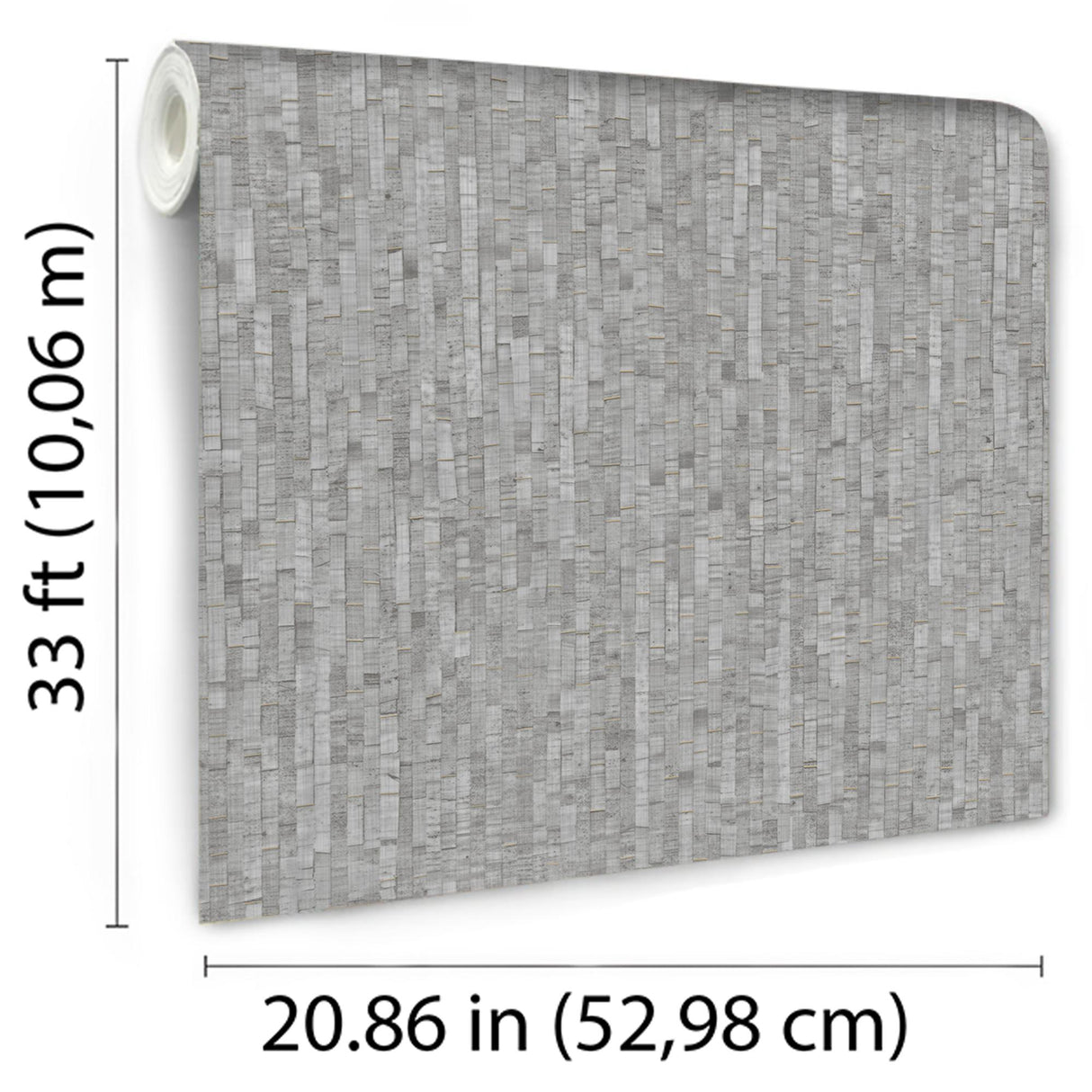 DecoratorsBest Faux Natural Straw Light Grey Wallpaper