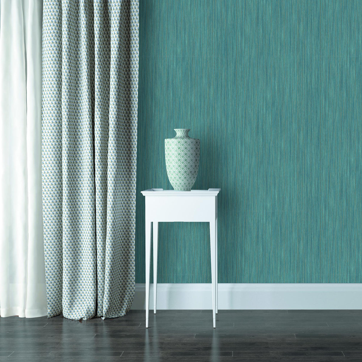 DecoratorsBest Fine Textured Stria Blue Wallpaper