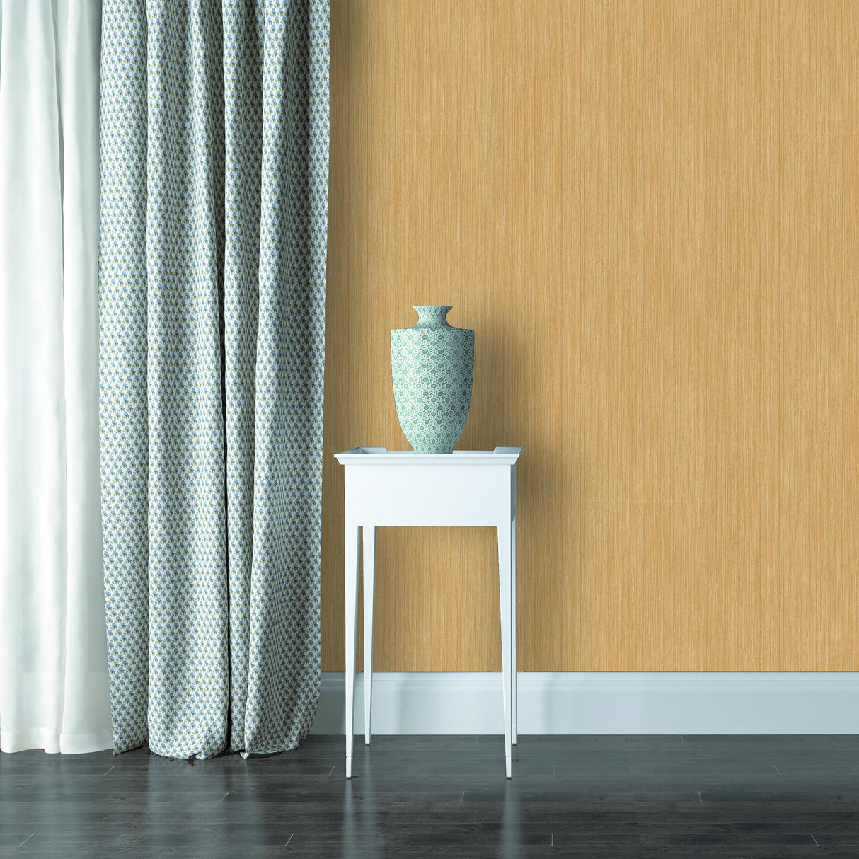 DecoratorsBest Fine Textured Stria Yellow Wallpaper