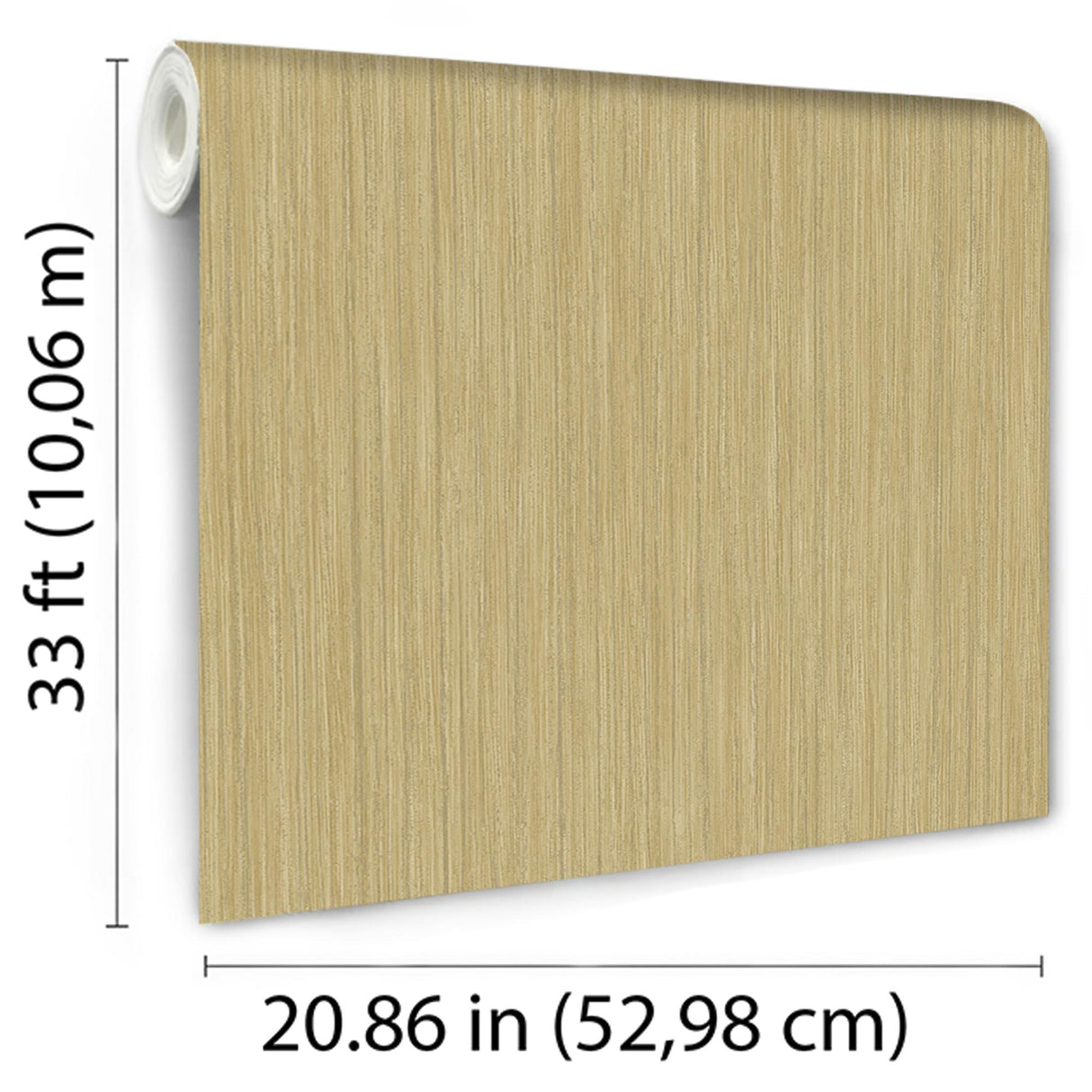 DecoratorsBest Fine Textured Stria Yellow Wallpaper