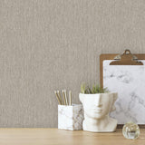 DecoratorsBest Faux Fine Wool Taupe Wallpaper