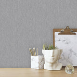DecoratorsBest Faux Fine Wool Mid Grey Wallpaper