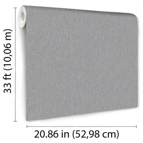 DecoratorsBest Faux Fine Wool Mid Grey Wallpaper