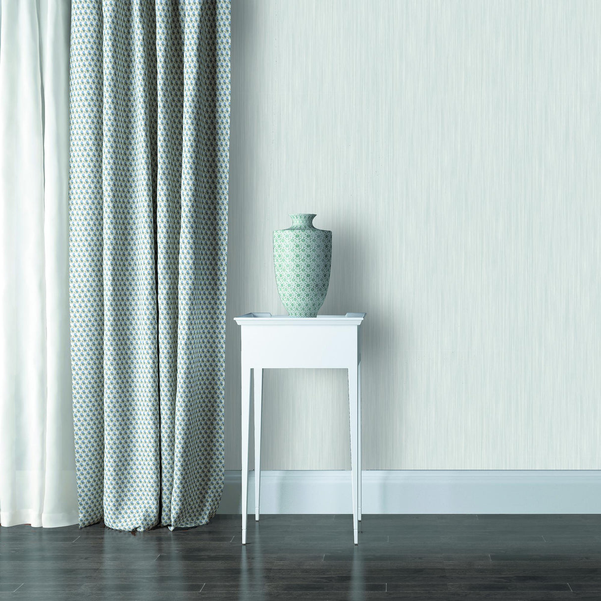 DecoratorsBest Fine Textured Stria Light Grey Wallpaper
