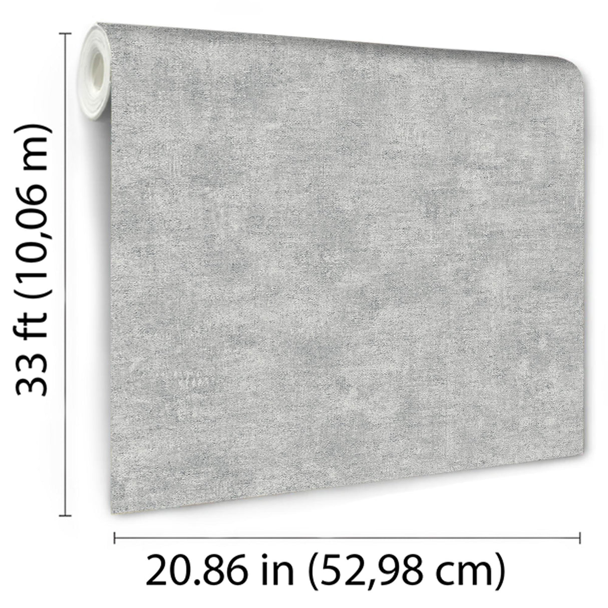 DecoratorsBest Glitter-Infused Linen Texture Grey Wallpaper