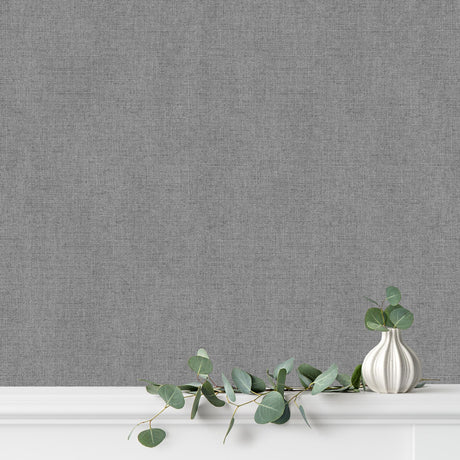 DecoratorsBest Luxe Faux Tweed Texture Anthracite Wallpaper