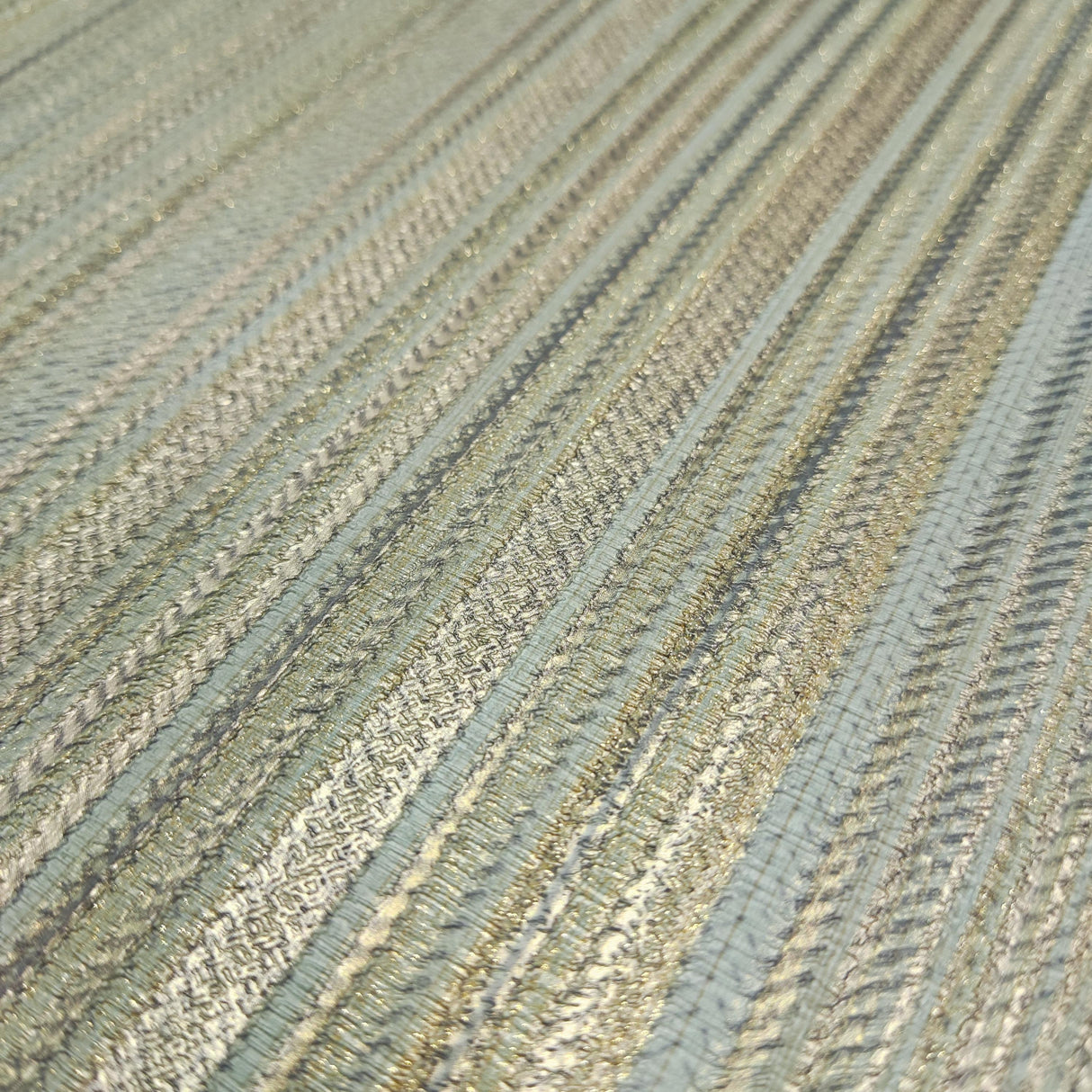 DecoratorsBest Glint Stria Stripe Blue Wallpaper