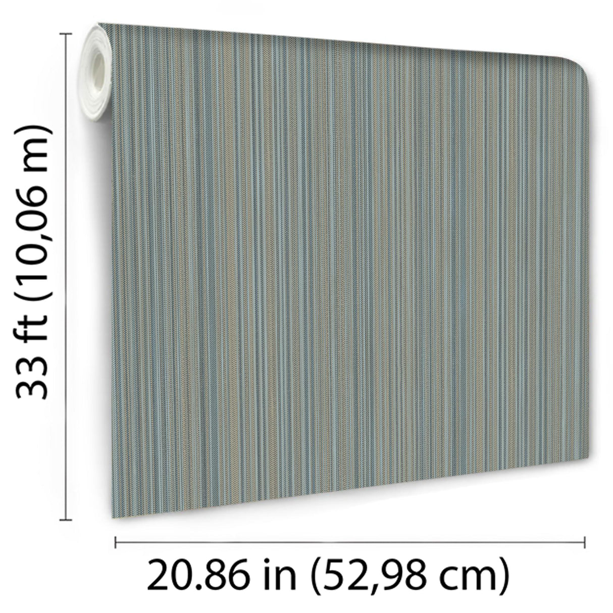 DecoratorsBest Glint Stria Stripe Blue Wallpaper