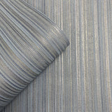 DecoratorsBest Glint Stria Stripe Blue Wallpaper