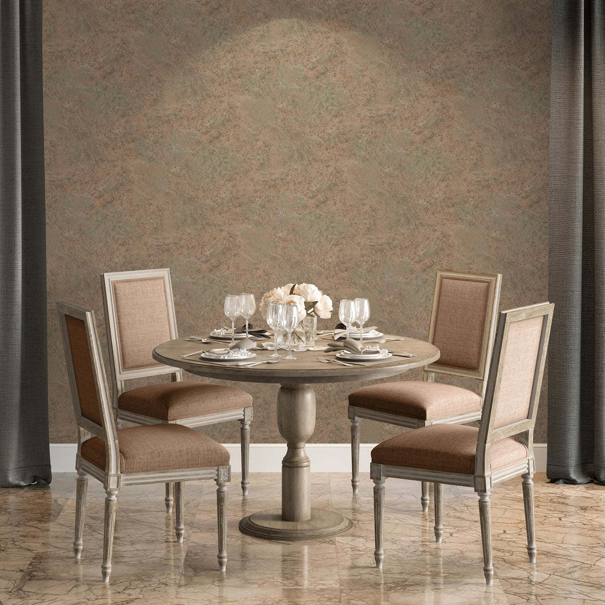 DecoratorsBest Lustre Stucco Terracotta Wallpaper