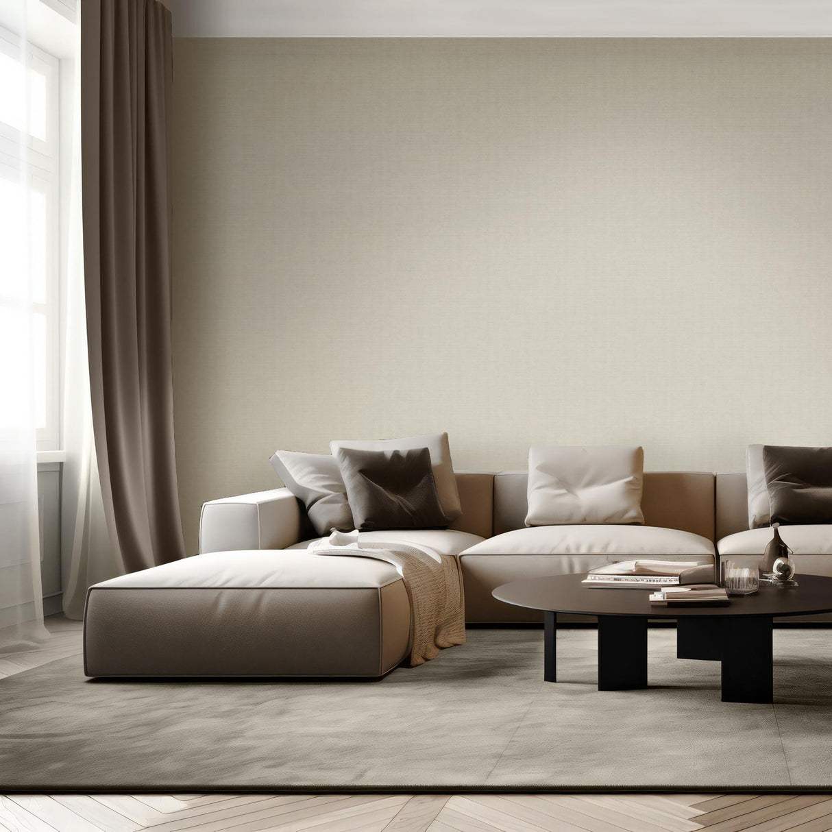 DecoratorsBest Lustre Linen Natural Wallpaper