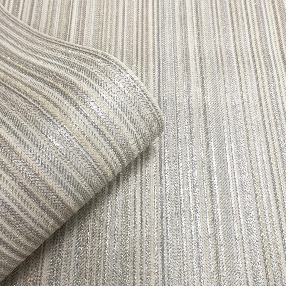 DecoratorsBest Glint Stria Stripe Beige Wallpaper