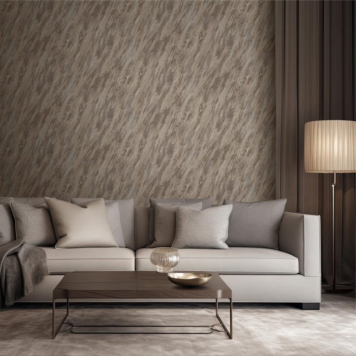 DecoratorsBest Luxe Marble with Glint Dust Taupe Wallpaper