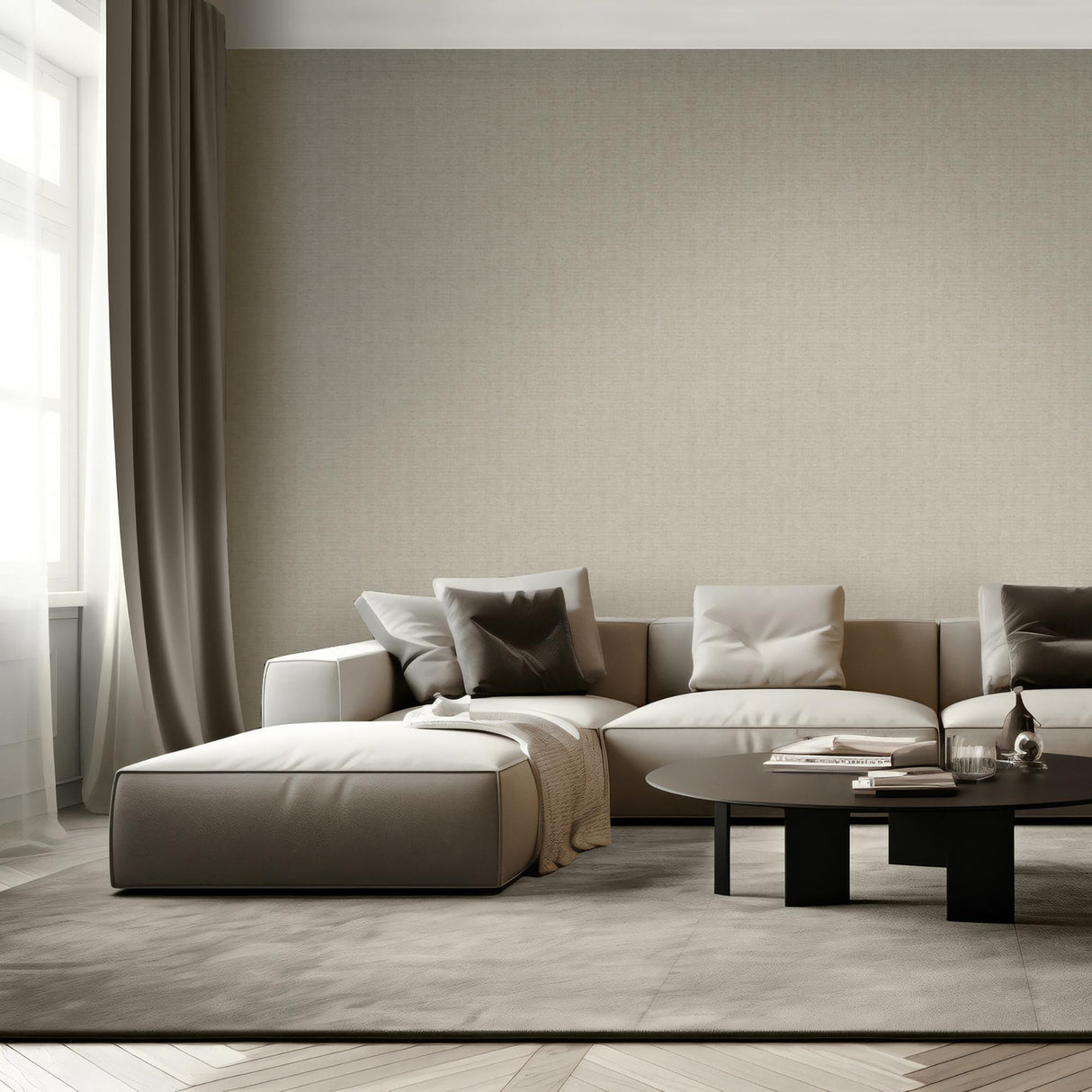 DecoratorsBest Lustre Linen Taupe Wallpaper