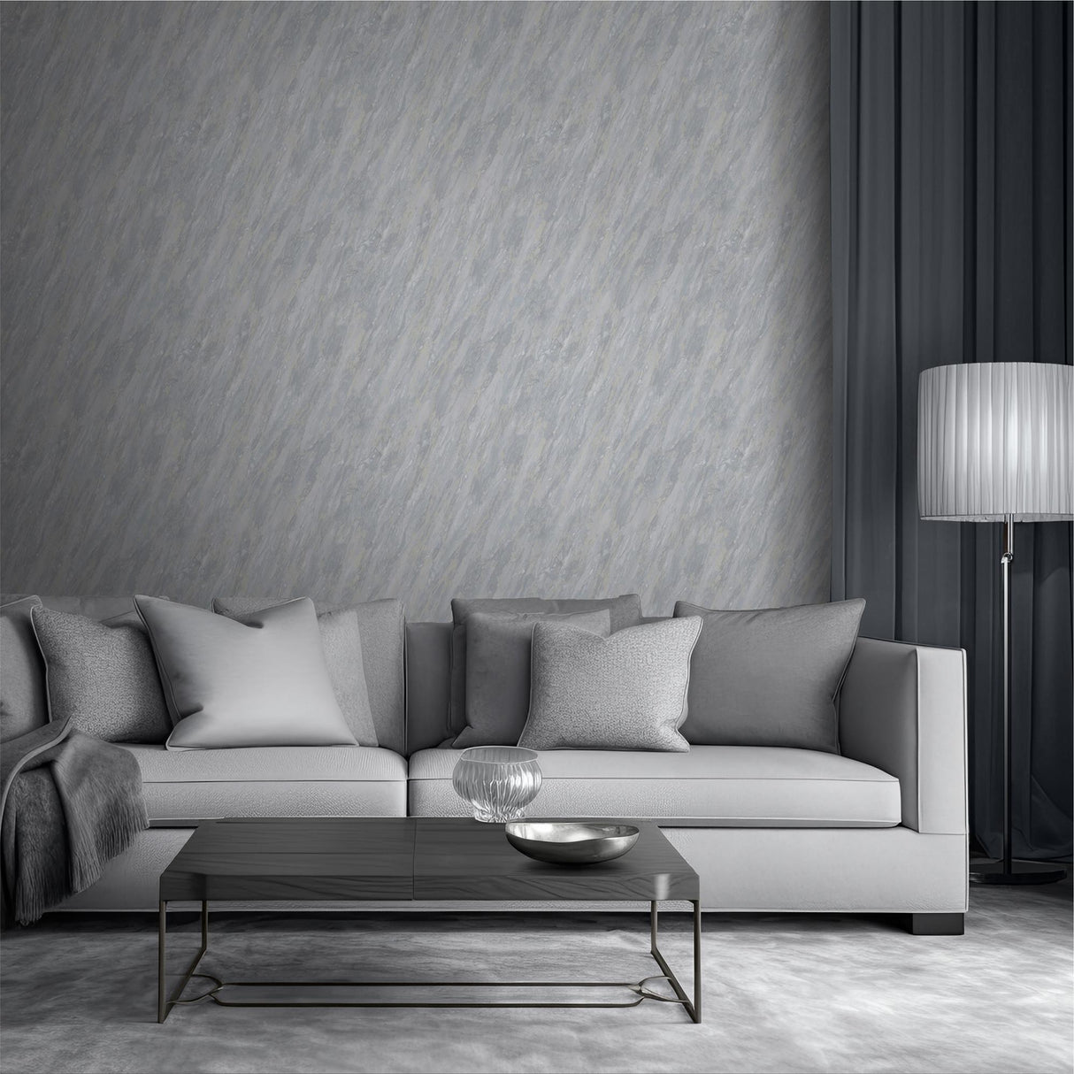 DecoratorsBest Luxe Marble with Glint Dust Light Grey Wallpaper