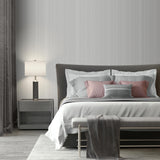 DecoratorsBest Glint Stria Stripe Light Grey Wallpaper
