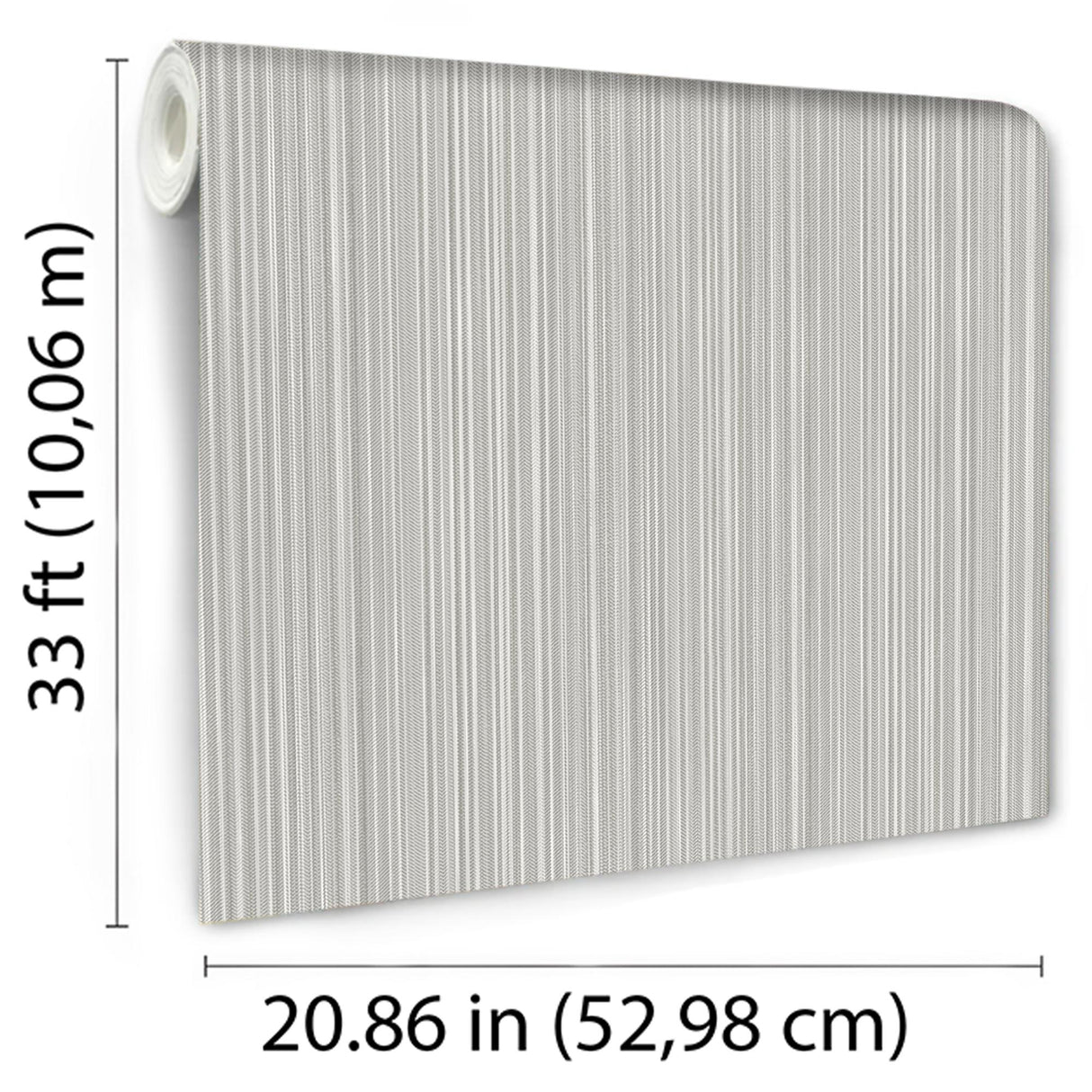 DecoratorsBest Glint Stria Stripe Light Grey Wallpaper