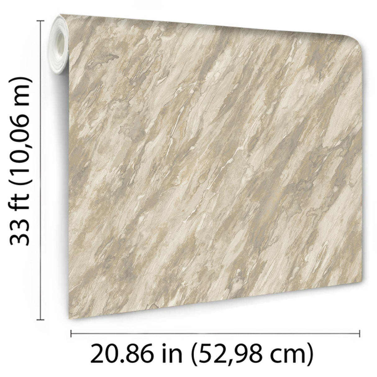 DecoratorsBest Luxe Marble with Glint Dust Beige Wallpaper