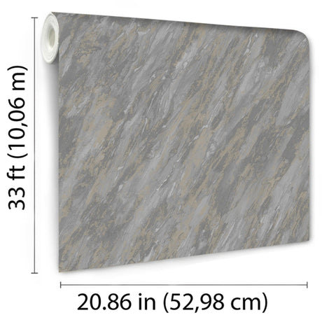 DecoratorsBest Luxe Marble with Glint Dust Dark Grey Wallpaper