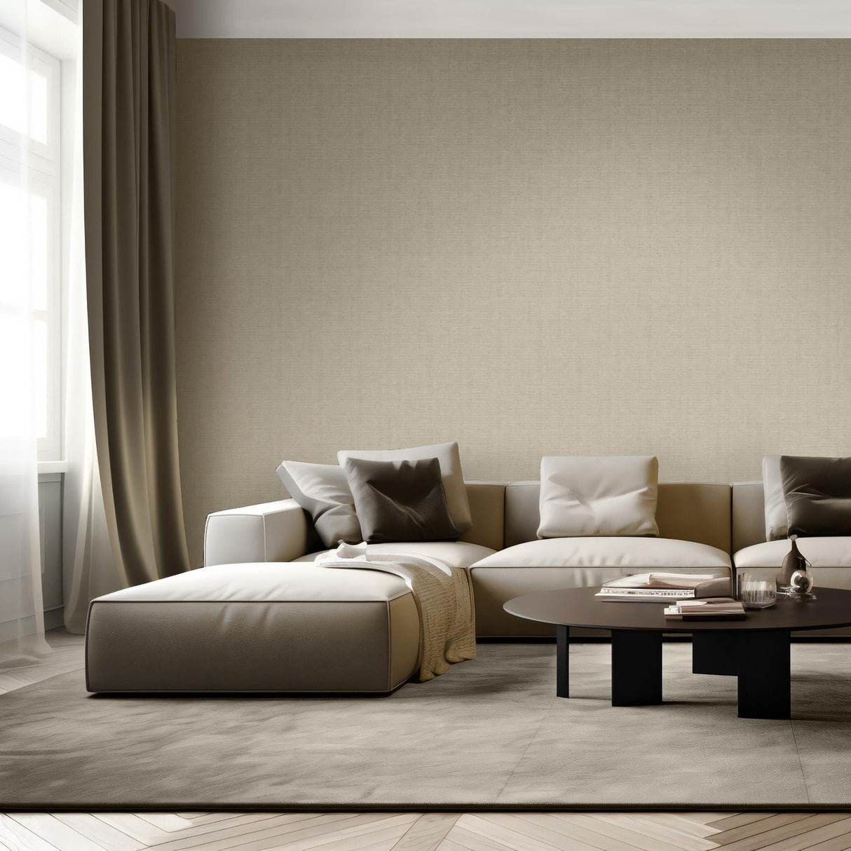 DecoratorsBest Lustre Linen Sand Wallpaper