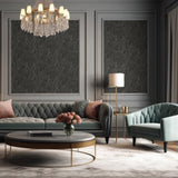 DecoratorsBest Luxe Marble with Glint Dust Black Wallpaper