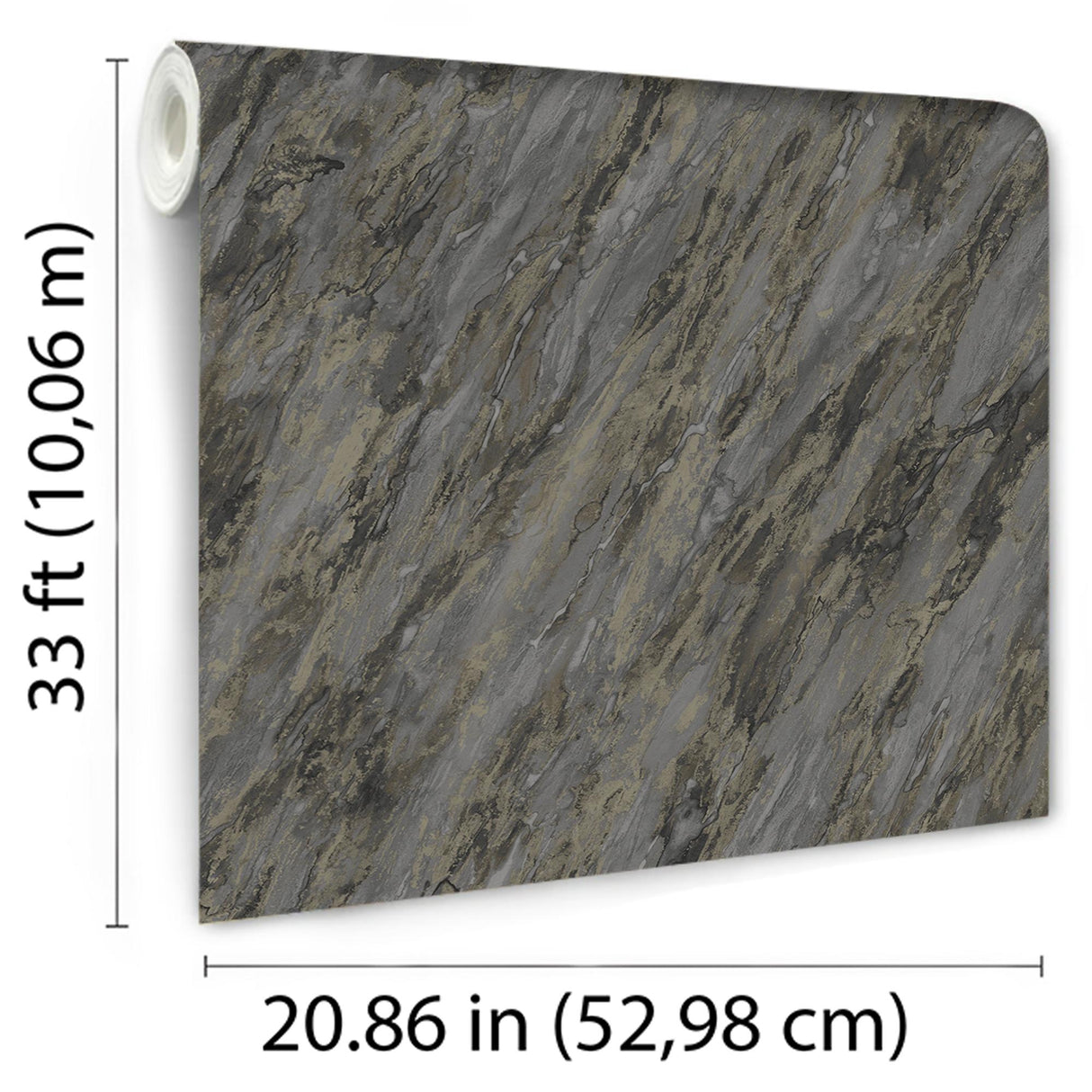 DecoratorsBest Luxe Marble with Glint Dust Black Wallpaper