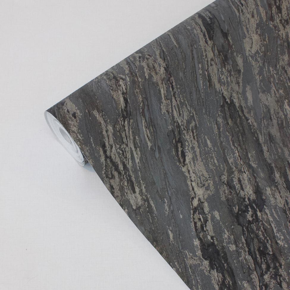 DecoratorsBest Luxe Marble with Glint Dust Black Wallpaper