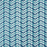 Thibaut Melrose Check Navy And Peacock Fabric