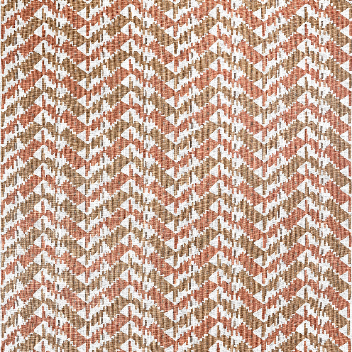 Thibaut Melrose Check Apricot And Ginger Fabric