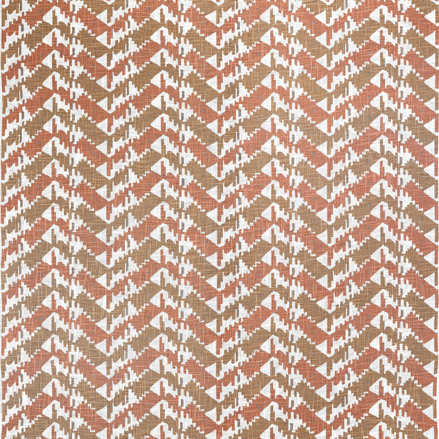 Thibaut Melrose Check Apricot And Ginger Fabric