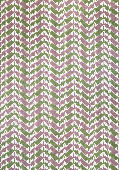 Thibaut MELROSE CHECK Lavender and Green Fabric