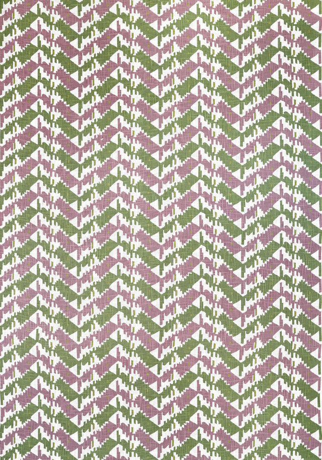 Thibaut MELROSE CHECK Lavender and Green Fabric
