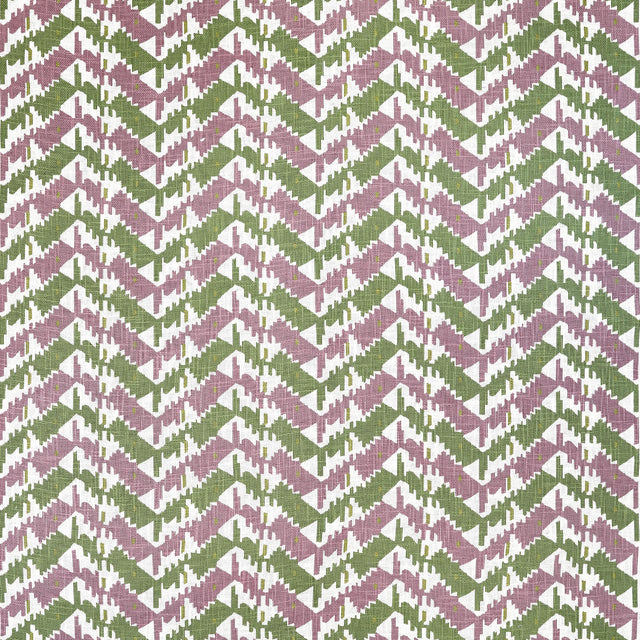 Thibaut Melrose Check Lavender And Green Fabric