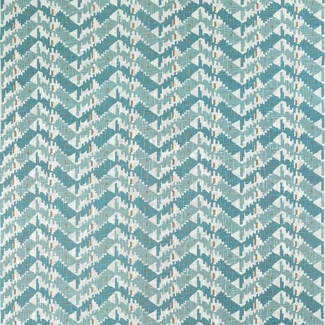 Thibaut Melrose Check Seaglass Fabric