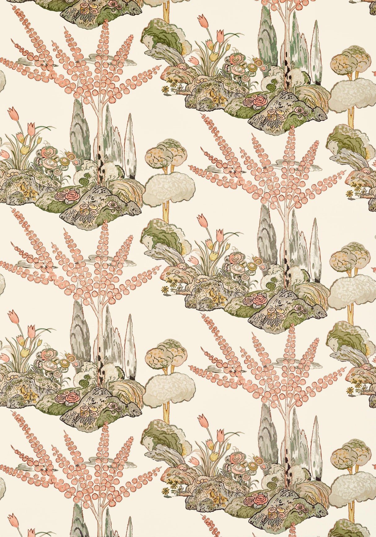 Thibaut ORLEANS Apricot and Ginger Fabric