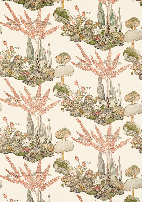 Thibaut ORLEANS Apricot and Ginger Fabric