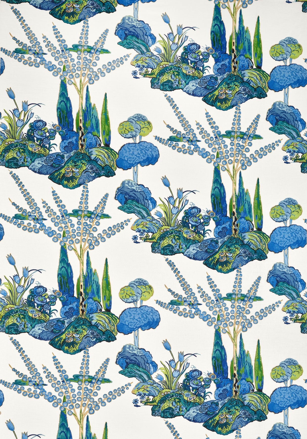 Thibaut ORLEANS Blue and Green Fabric