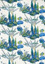 Thibaut ORLEANS Blue and Green Fabric
