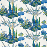 Thibaut Orleans Blue And Green Fabric