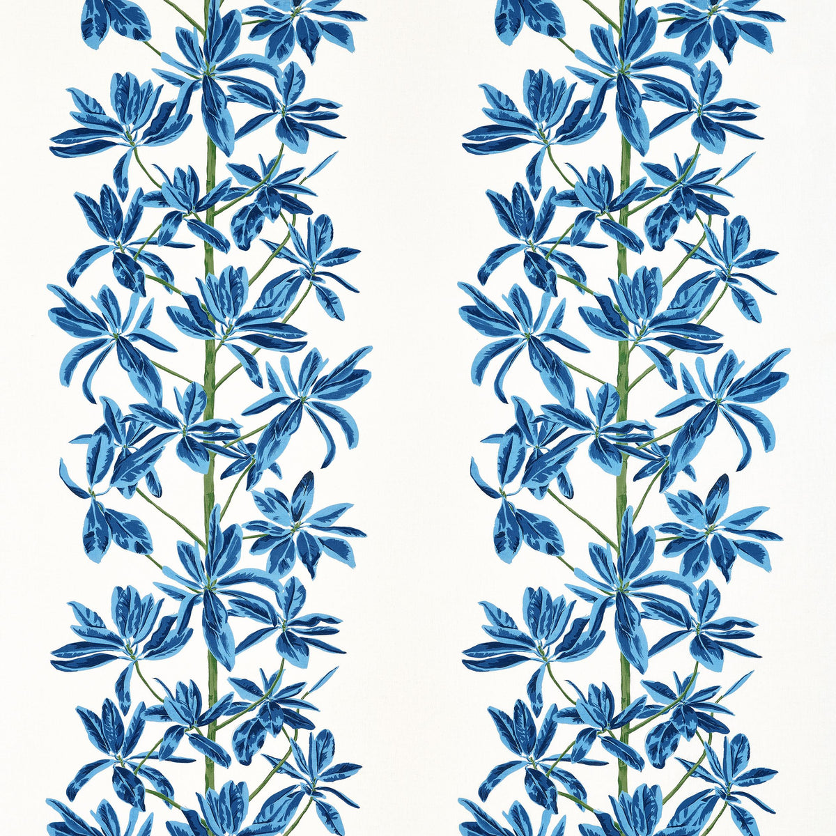 Thibaut Mangrove Tree Blue And White Fabric