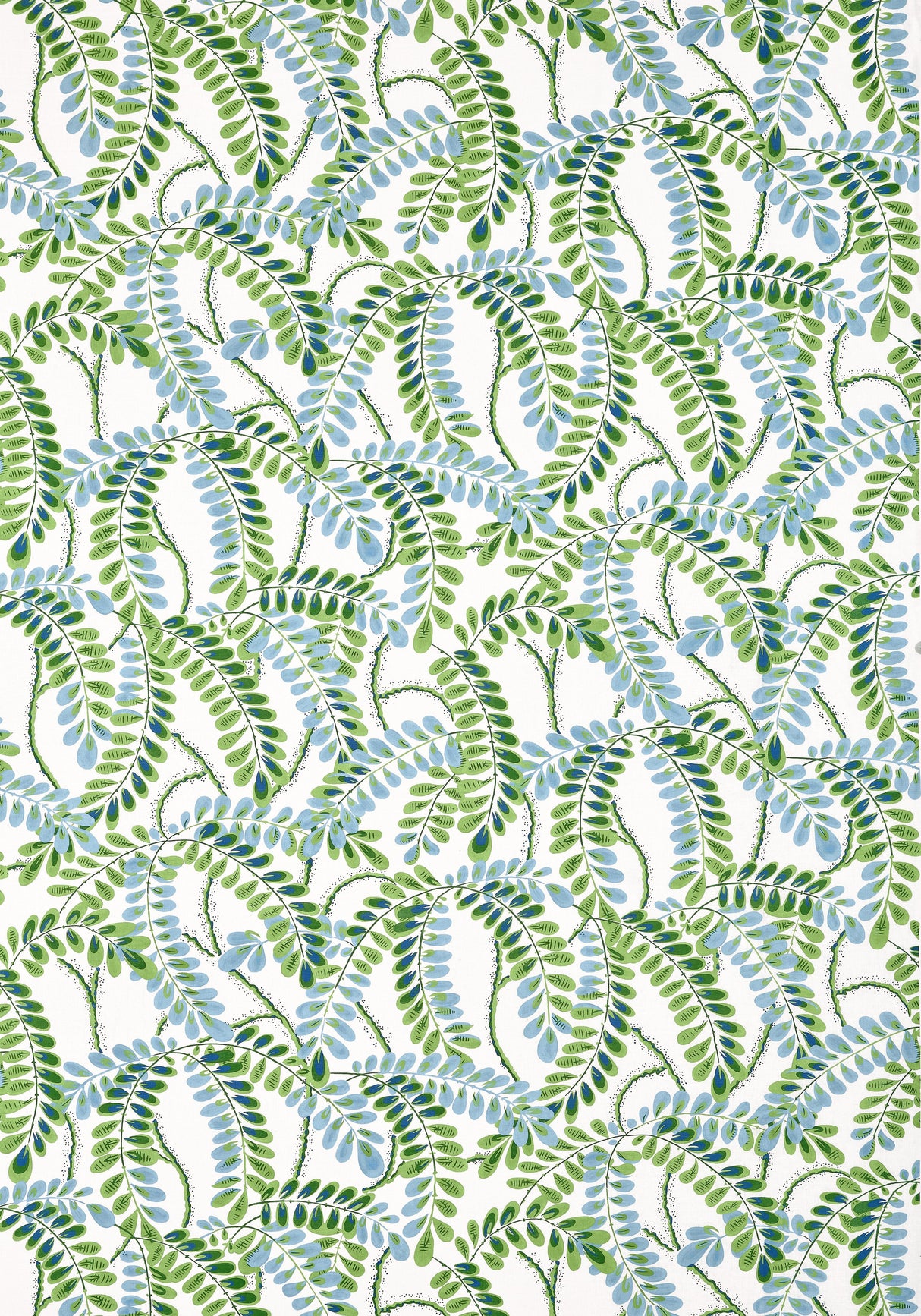 Thibaut AUGUSTA Blue and Green Fabric