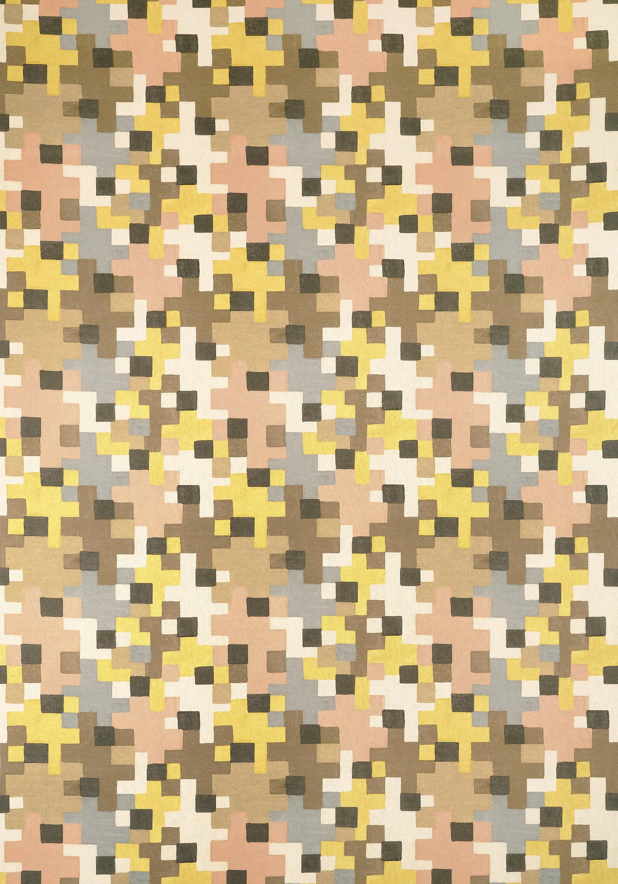 Thibaut PIXEL Apricot and Ginger Fabric
