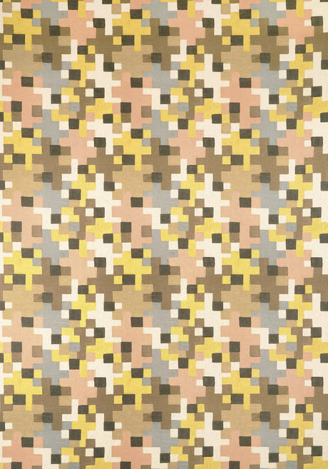 Thibaut PIXEL Apricot and Ginger Fabric